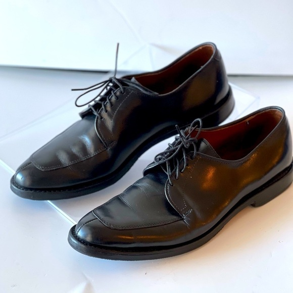 Allen Edmonds Men\'s Black Leather Oxford Lace Up Dress Shoes Delray, Sz 9A main image 10